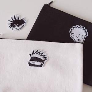 15 Characters Embroidery Anime Zipper Pouch Iron on Patch