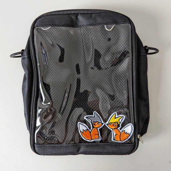 Anime Ita Bag Crossbody with Embroidery Patch Fox Volleyball Twins