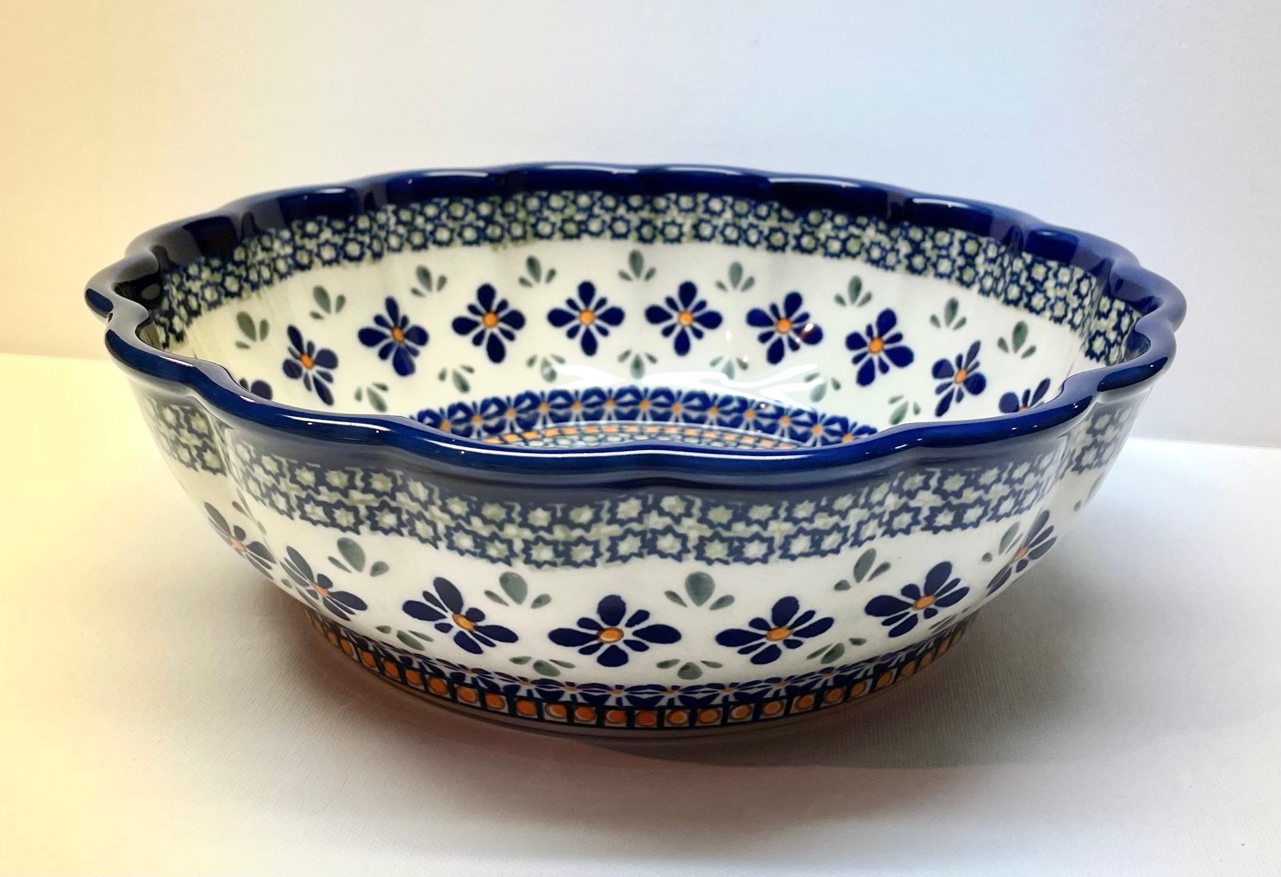 Polish Pottery Serving Bowl/Handmade in Poland Etsy