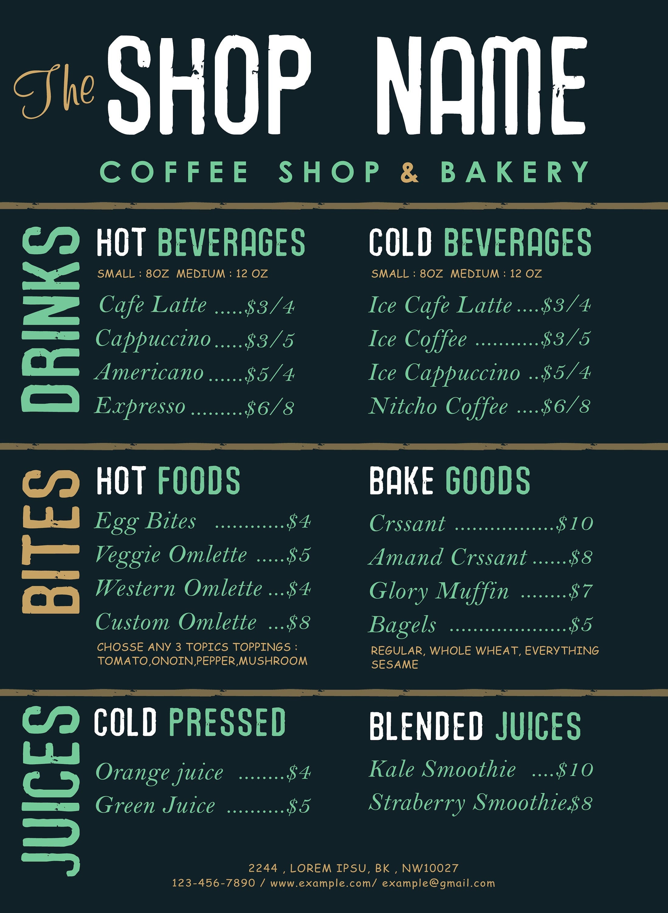 Editable Customize Pricing Guide Template Price List for Etsy