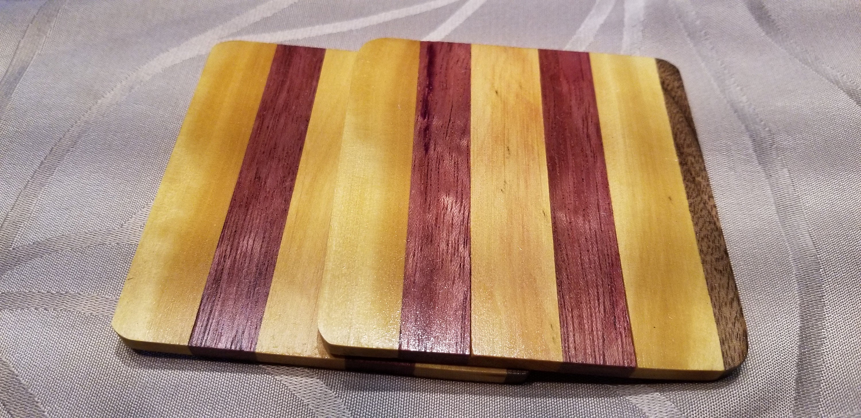 Hardwood coasters Set of 2 Etsy