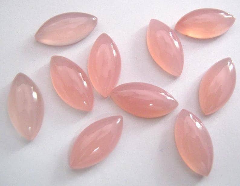 5X10 7x14 Natural Pink Chalcedony Pink Marquise Cabochon All Size3x6 9x18 10x20mm Gemstone Available For Jewelry Making 8x16 4X8 6x12