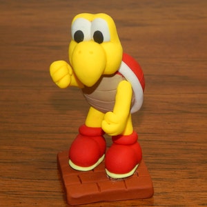 Super Mario Bros. Inspired Red Koopa Troopa Clay Figure