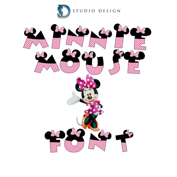 minnie mouse font png minnie mouse alphabet minnie mouse etsy