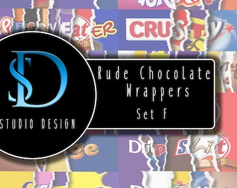 I Ready to Print x 12 INSULTS Printable Chocolate Bar Wrapper Novelty ...