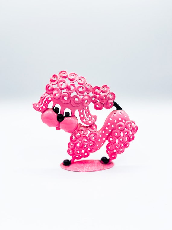 Vintage Rever Pink and Black Poodle Earring Holder