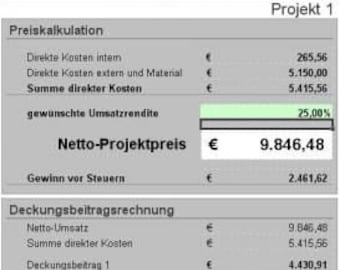 Price calculation - Calculate prices with this universal Excel template