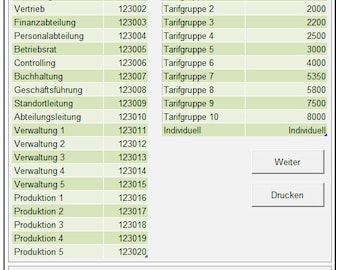 Personalkostenplanung auf Kostenstellenbasis Pro