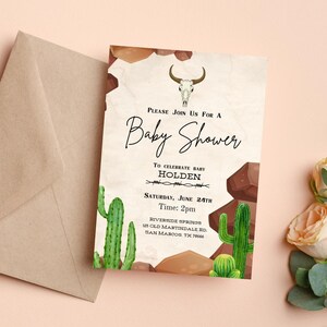 Western Baby Shower Invitation