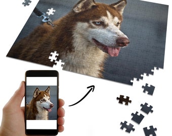 Puzzle photo personnalisé pour chien, cadeau de puzzle pour animaux de compagnie personnalisé, In Memoriam, In Memory, Remember Dog (120, 252 ou 500 pièces)