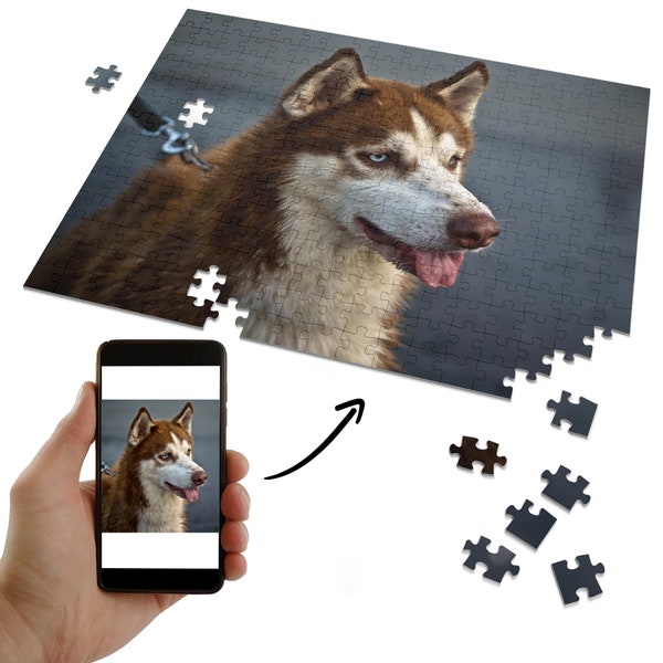 Custom Dog Jigsaw Photo Puzzle, Personalized Pet Puzzle Gift, In Memoriam, In Memory, Remember Dog (120, 252 or 500 pieces)