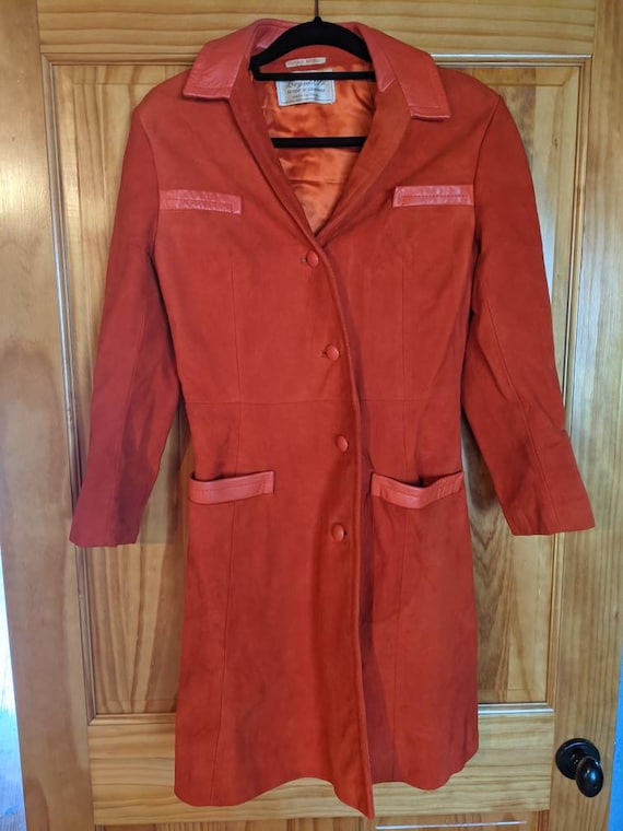 Burnt orange shop duster coat