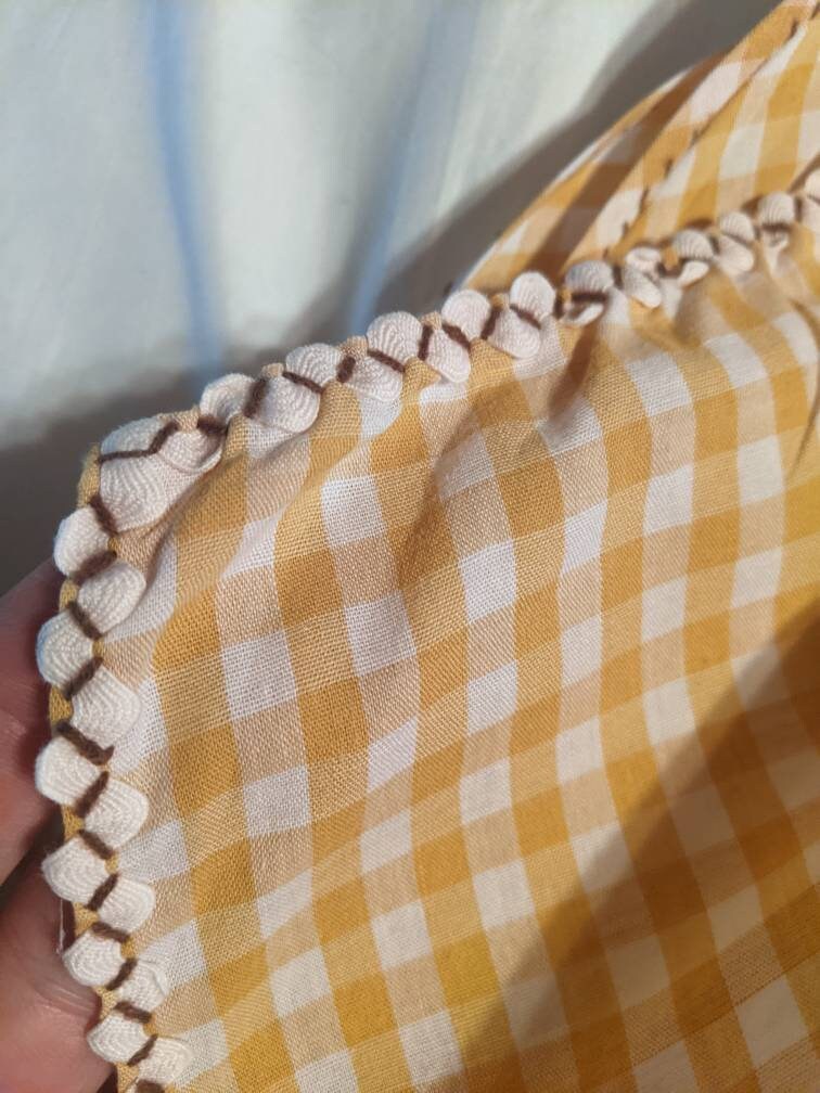Smocked Cocktail Apron With Rick Rack Trim Detail - Etsy