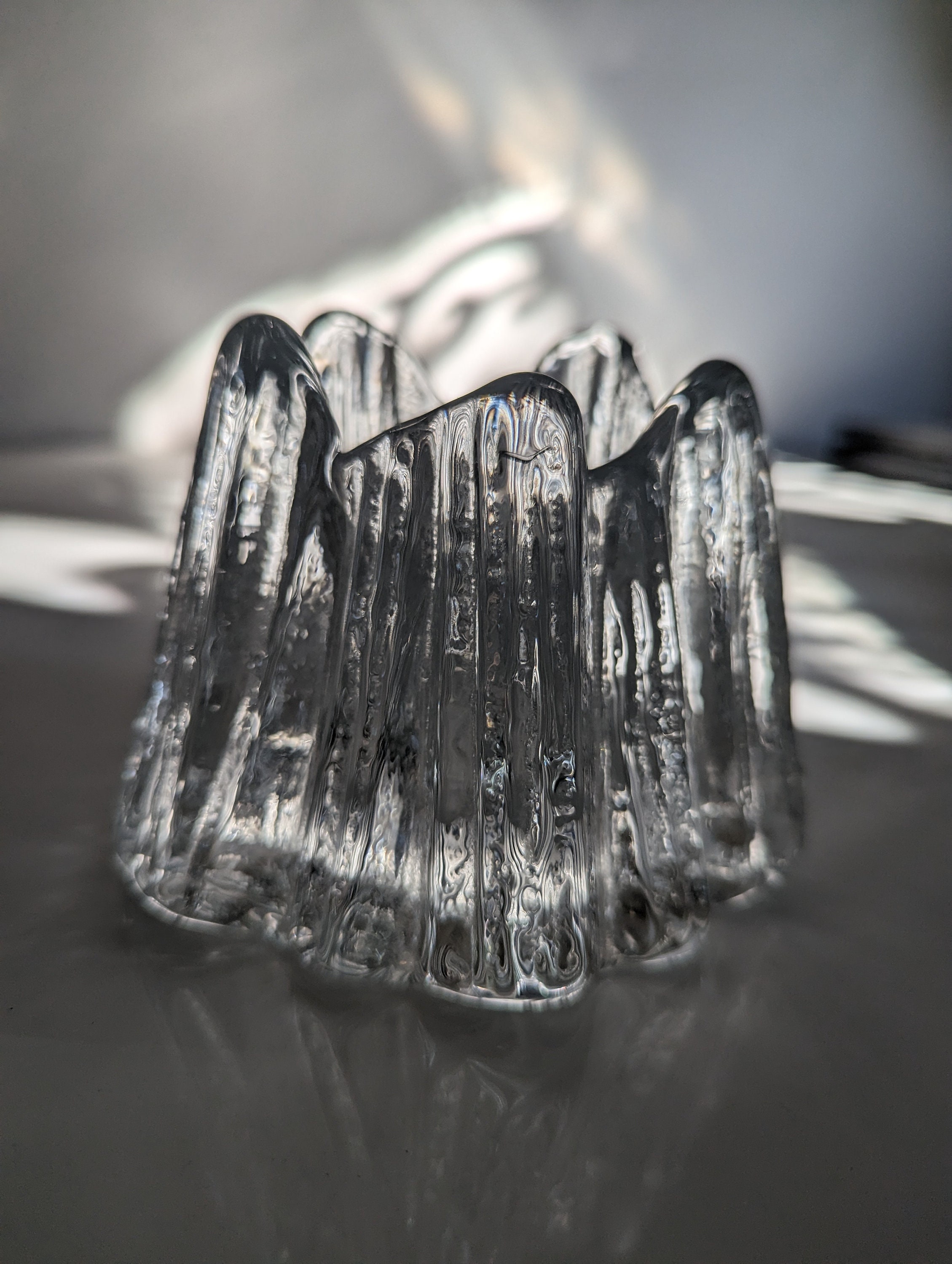 nybro sweden ニーブロー クリスタル ボルケーノ キャンドルホルダー nybro sweden ニーブロー クリスタル ボルケーノ キャンドルホルダー