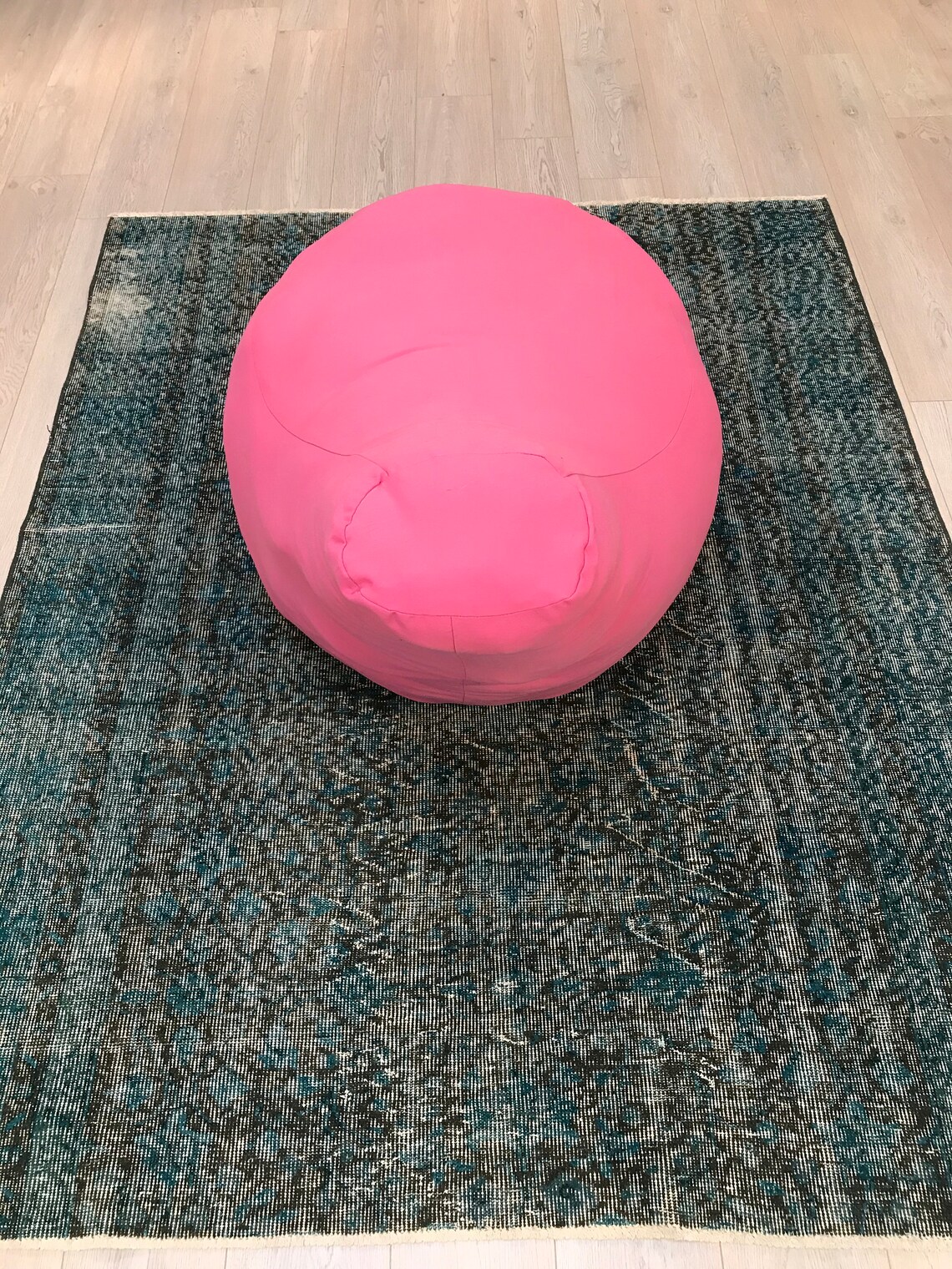 Pink pouf Pink bean bag Boho pouf Bean bag Pouf Ottoman Etsy