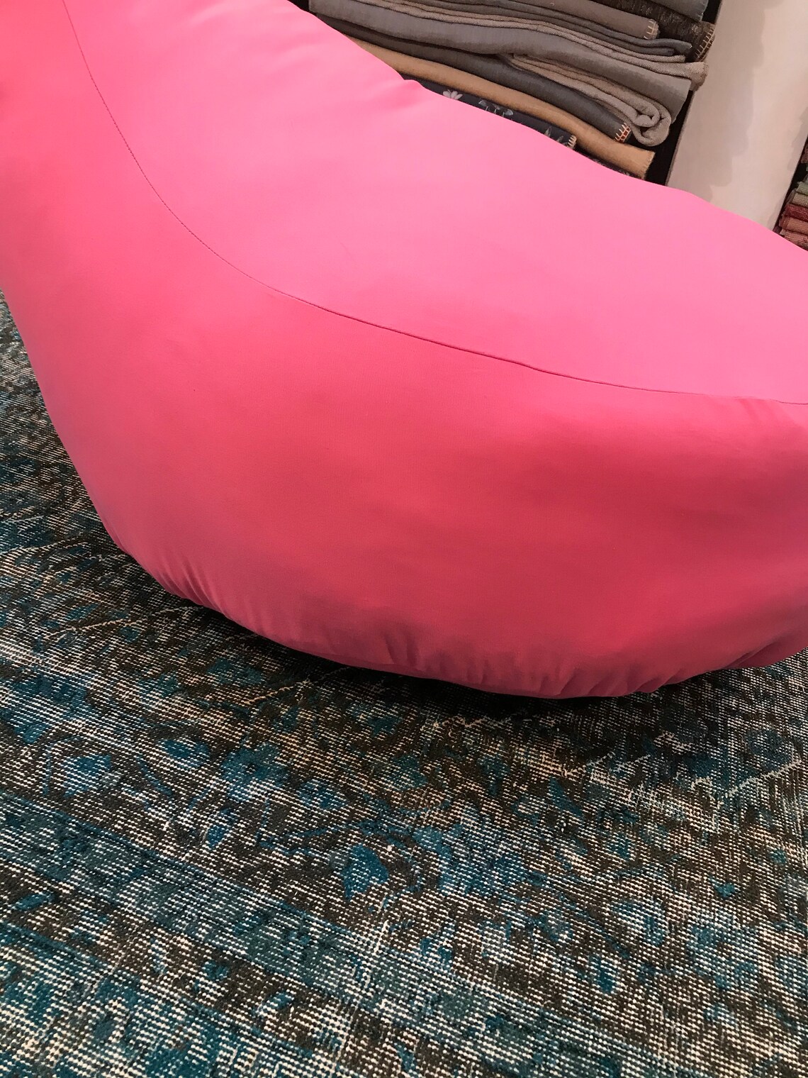 Pink pouf Pink bean bag Boho pouf Bean bag Pouf Ottoman Etsy