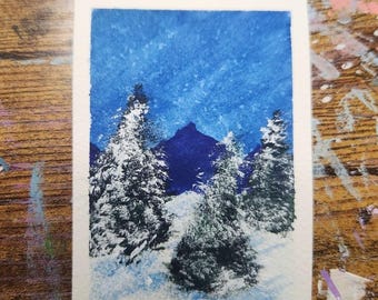 ACEO Art Card Original Watercolor  Hand Painted 2.5" x 3.5" El_duderino_art