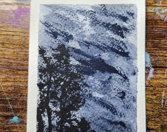 ACEO Art Card Original Watercolor  Hand Painted 2.5" x 3.5" El_duderino_art