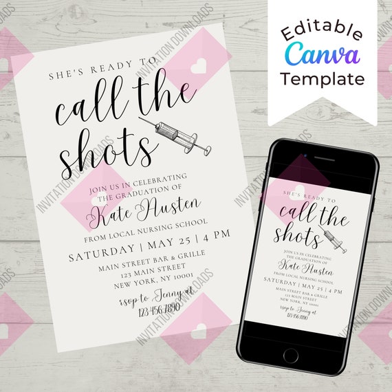 Nurse Graduation Invitation Template RN Graduation Party Nursing.