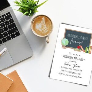 Teacher Retirement Party Invitation Template School's | Etsy