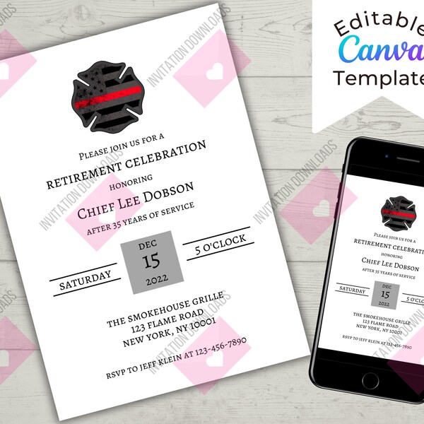 Fireman Retirement - Etsy