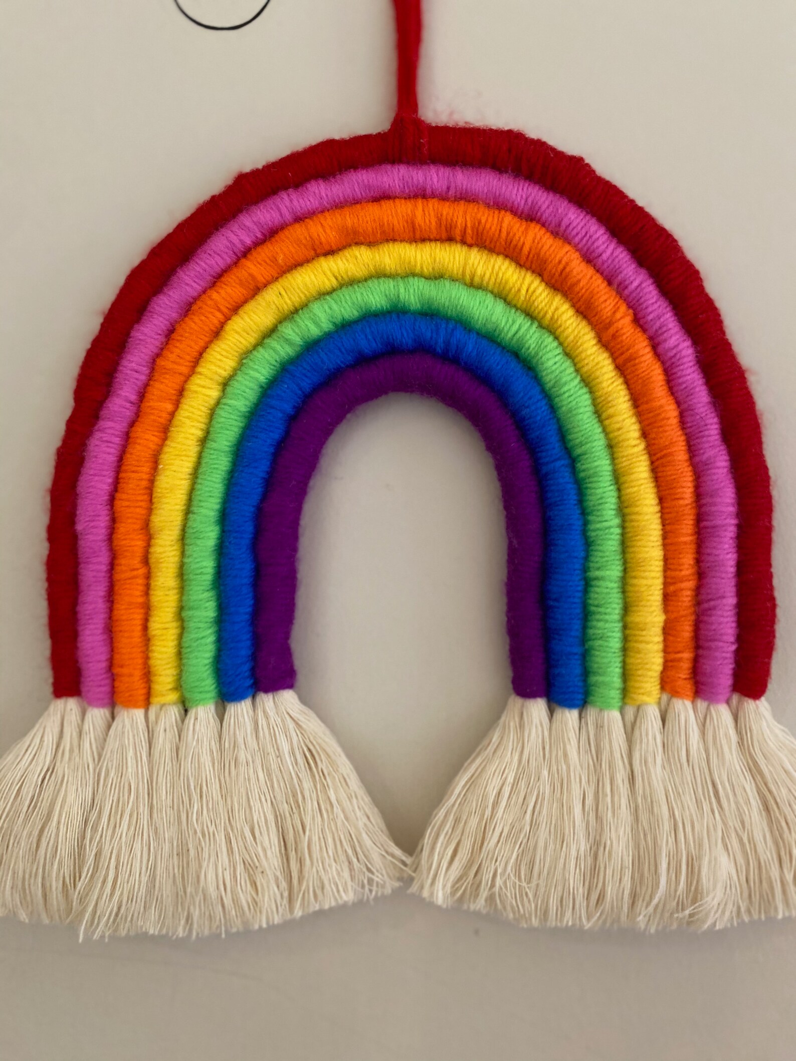 Bright Rainbow Wall Hanging Etsy