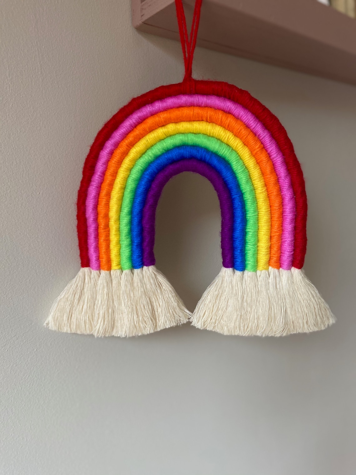 Bright Rainbow Wall Hanging Etsy