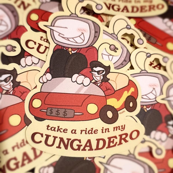 Spamtenna Cungadero / Deltarune / Pegatina de vinilo grande