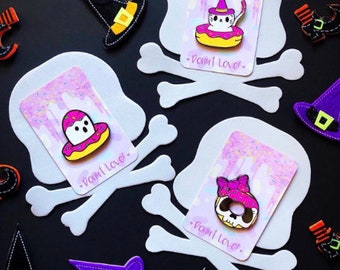 Spoopy Kawaii Donut Enamel Pins!