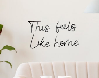 This feels like home sign wire words, living room home decor wire wall art, family sign housewarming gifts, quote wall art hangings decor