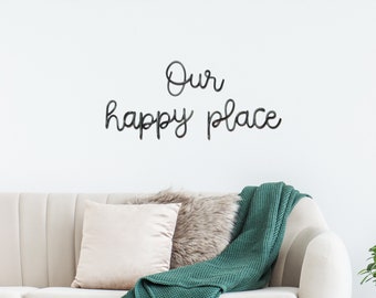 Positive Living Home Décor This Is Our Happy Place Metal Sign Family 