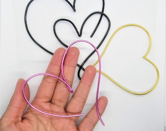 Wire heart wall art metal love sign, heart sign valentines day gift for him her, bedroom decor wall art, anniversary gifts for her