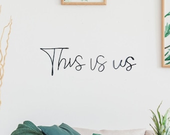 This is us metal sign living room home decor, homemade family sign This is us wire words wall art, housewarming gifts wall hangings decor