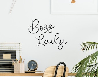 Boss Lady sign office decor wire wall art gift, Boss Lady wire words home office gifts for women, boss gift girl boss the office decor