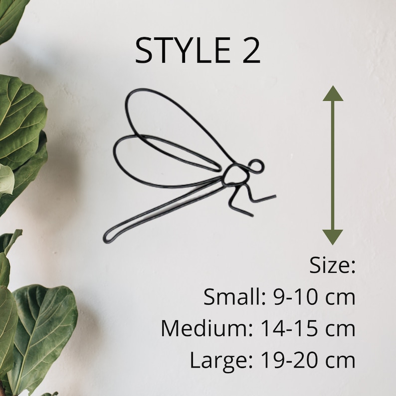 Dragonfly sign metal wall art, dragonfly gift wire wall art decor, dragonflies home decor wall hangings housewarming gift one line art image 4