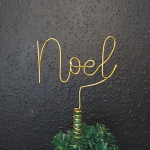 Wire Noel Christmas tree topper wire tree topper unique Christmas decorations modern tree topper, Noel sign Christmas decor gifts