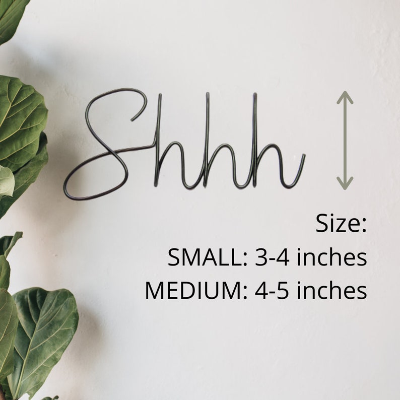 Shhhh Library Sign Shhh Sign Wire Word Quiet Sign for Nursery Wall Door Sign, Shhh Quiet ...