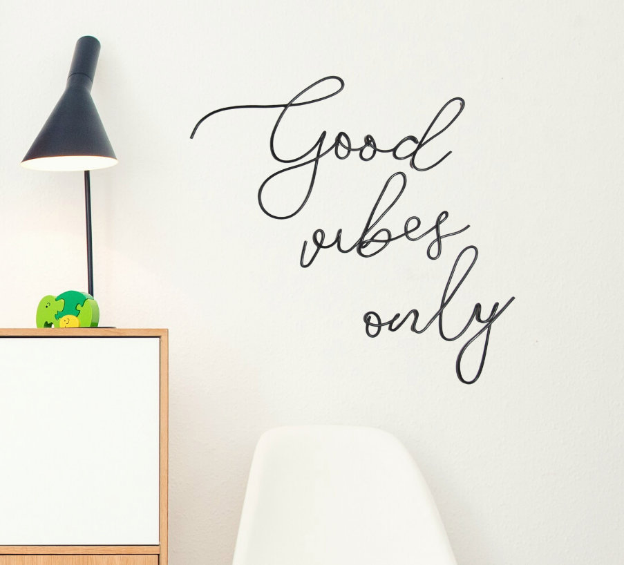 Good Vibes Only Sign Wire Words Wall Art Home Decor Large Metal Wall Art Good Vibes Gifts Hangings Bedroom Apartment Living Room Art Decor Etsy