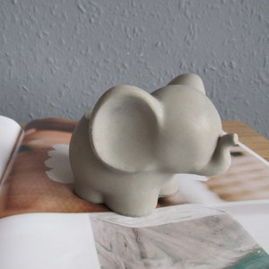 Concrete cute elephant plant pot elephant planter gift nursery decor cactus pot, small pot indoor planter unique gift elephant statue image 10