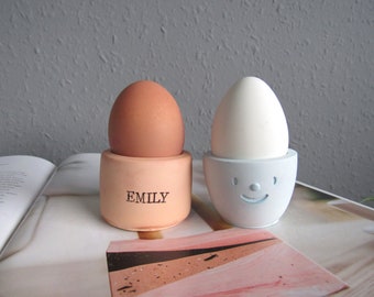 Personalised egg cup holder concrete egg cup for breakfast cute egg cups modern egg holder kitchen decor, Easter gift kitchen accessories