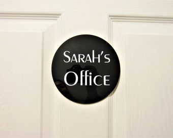 Custom home office door sign decor gifts acrylic sign, custom office name acrylic signs, office decor for men women acrylic with sticky back