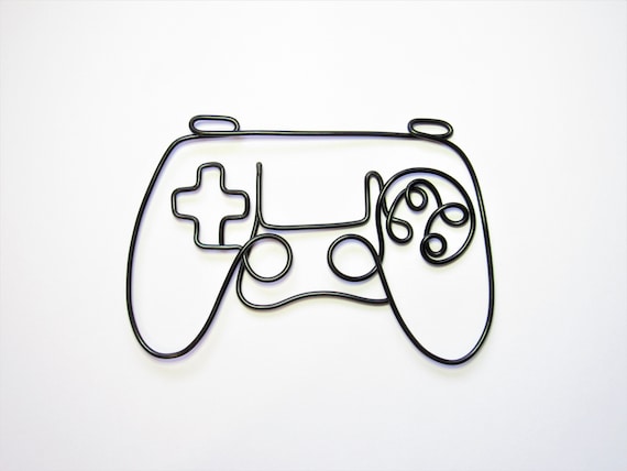 Wire game controller sign game room wall art decor gamer gifts boys, unique gamer girl boy gaming decor birthday gift wire wall art