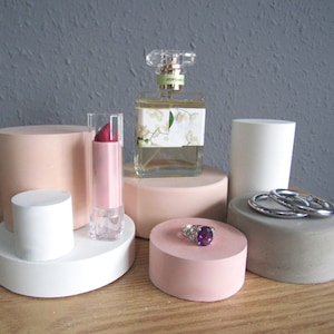 Cylinder Concrete display stand product photography prop jewellery display stand ring display stand, round concrete block display stand
