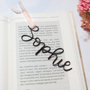 Personalised bookmark custom name wire words, unique bookmarks teacher gifts for teacher book lovers, metal custom bookmarks gifts for her image 9