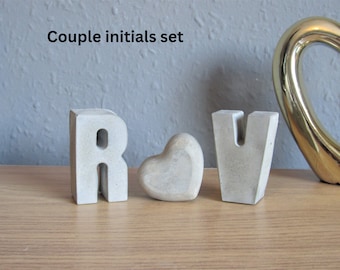Regalos de aniversario de boda para parejas, letras concretas con iniciales, regalos de compromiso personalizados, regalo único de Navidad para novios y San Valentín