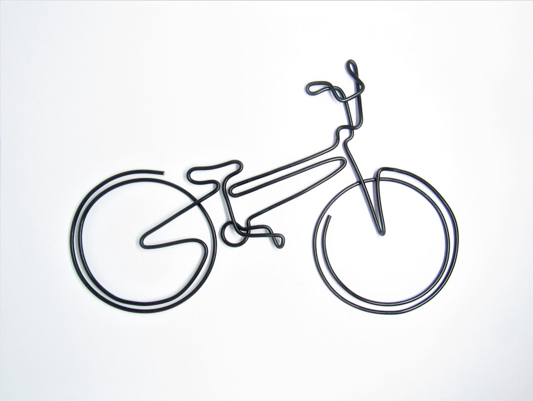 Bicycle Metal Wall Art Home Decor, Minimalist Wire Wall Art Office