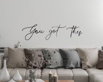 You got this wire wall art home decor, wire words metal wall art home office wall decor, the office gifts You got this motivational quotes
