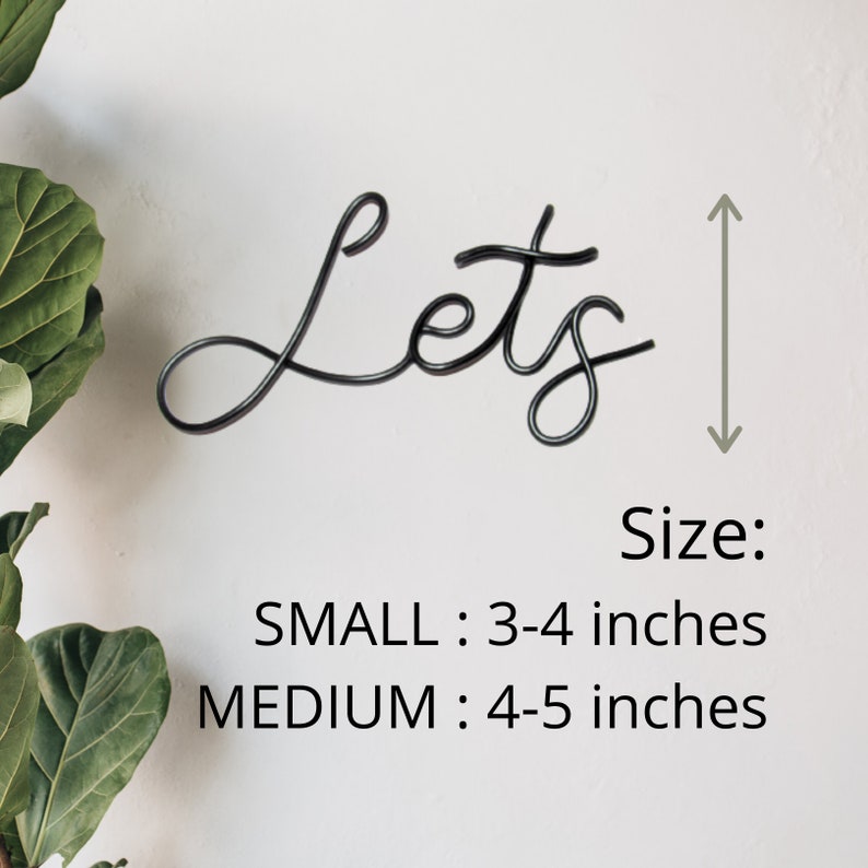 Lets Eat Wire Words Kitchen Dining Room Wall Art Decor Lets Etsy UK