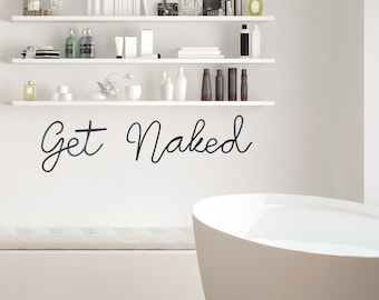 Get naked sign wire wall art funny bathroom wall art decor signs, funny bedroom large metal wall hanging home decor, gift for couple