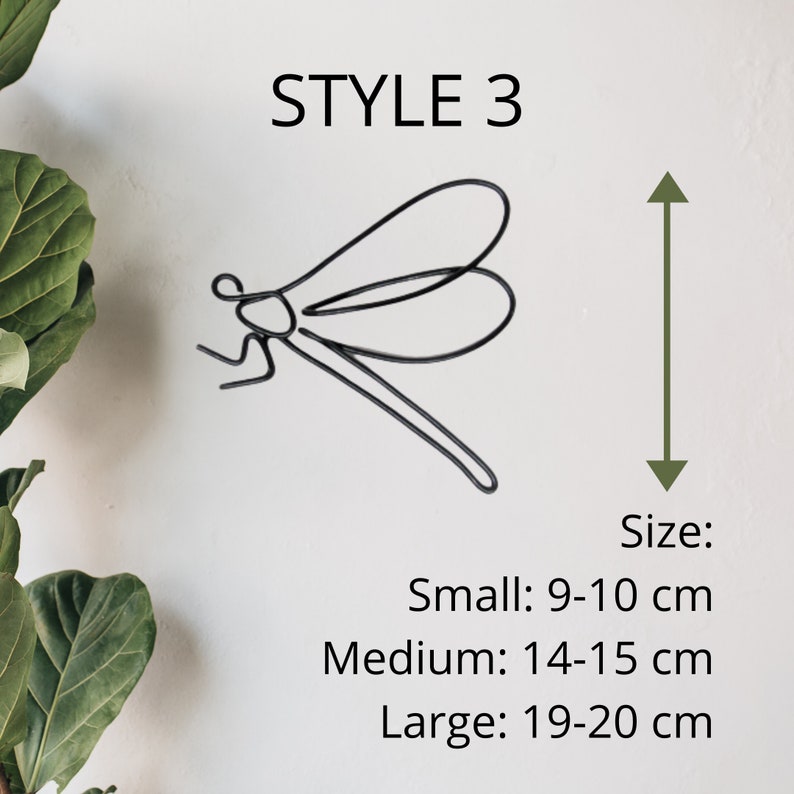 Dragonfly sign metal wall art, dragonfly gift wire wall art decor, dragonflies home decor wall hangings housewarming gift one line art image 5